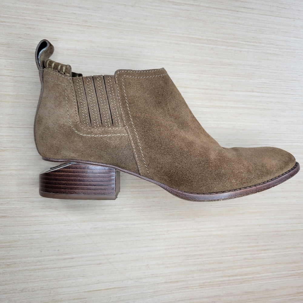 Alexander Wang Kori Suede Boots Brown Cutout Heel Metal 36.5